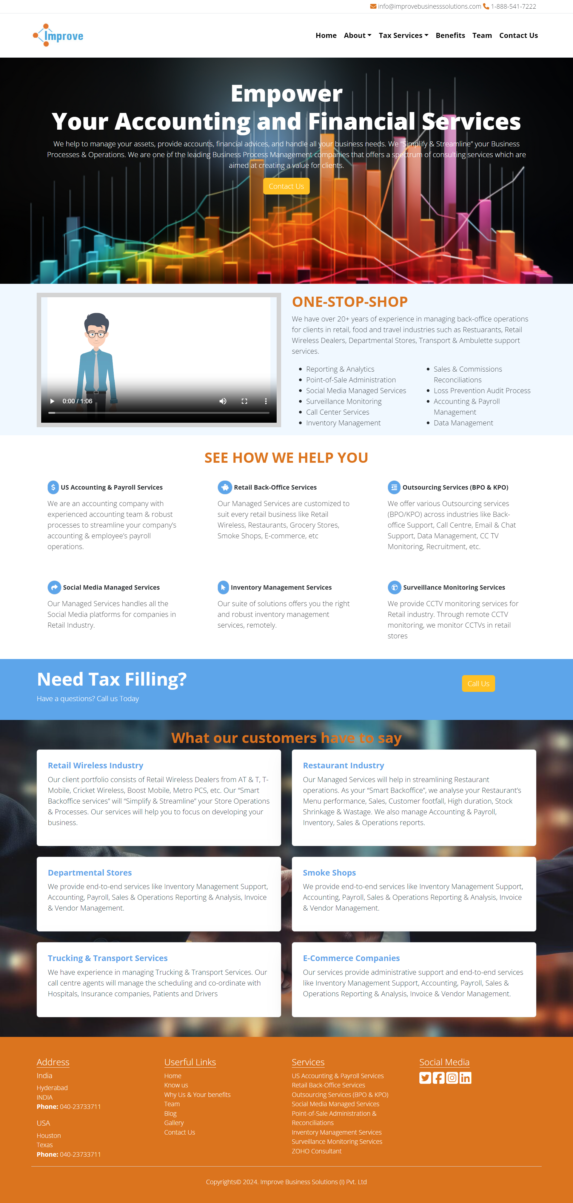 Accounts website design