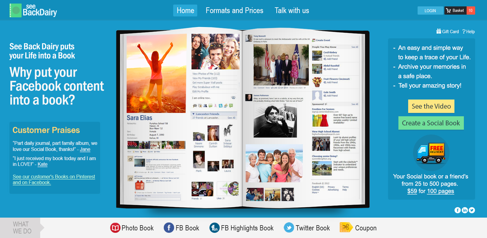 Diary website design
