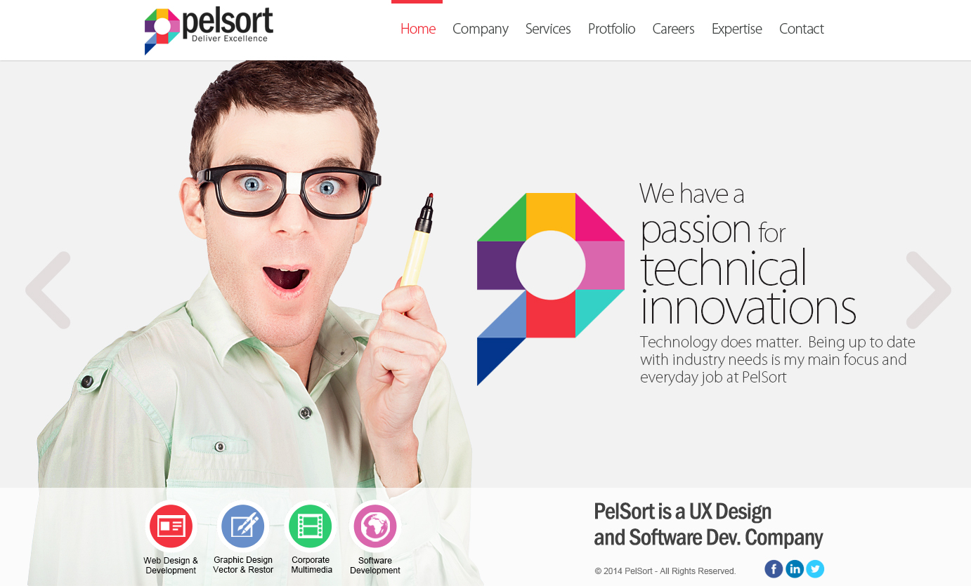 Pelsort website design